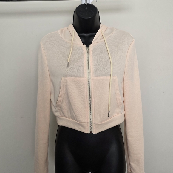 Long Cream Soft Dress With Zipped Hoodie Shein Size L - Picture 3 of 7